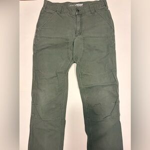 Carhartt BN2802-M Relaxed Fit Work Pants 30x30 Green Double Knee Rugged Flex